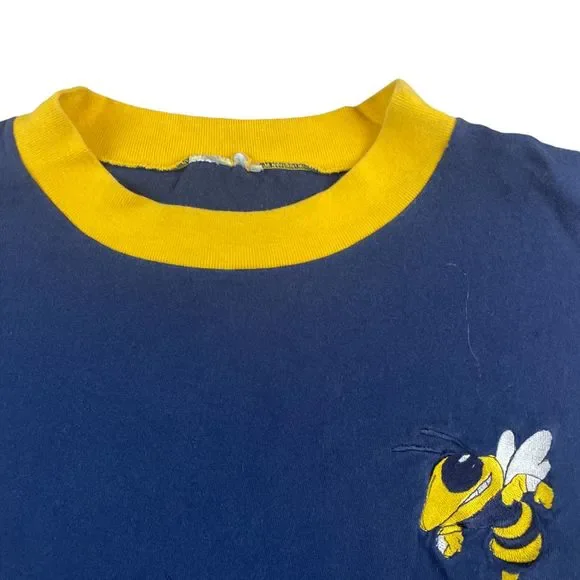 Vintage 90’s Georgia Tech Ringer T-shirt - Picture 3 of 4